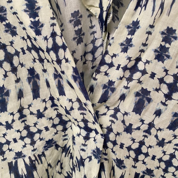 Zara Limited Edition Printed Multicolor 100% Ramie Tunic Kaftan Summer Dress XS - Picture 7 of 8